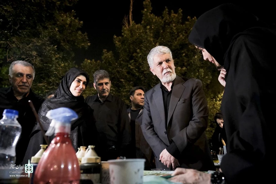 سیدعباس صالحی، وزیر فرهنگ و ارشاد اسلامی در آیین عزاداری «خیمه هنر»